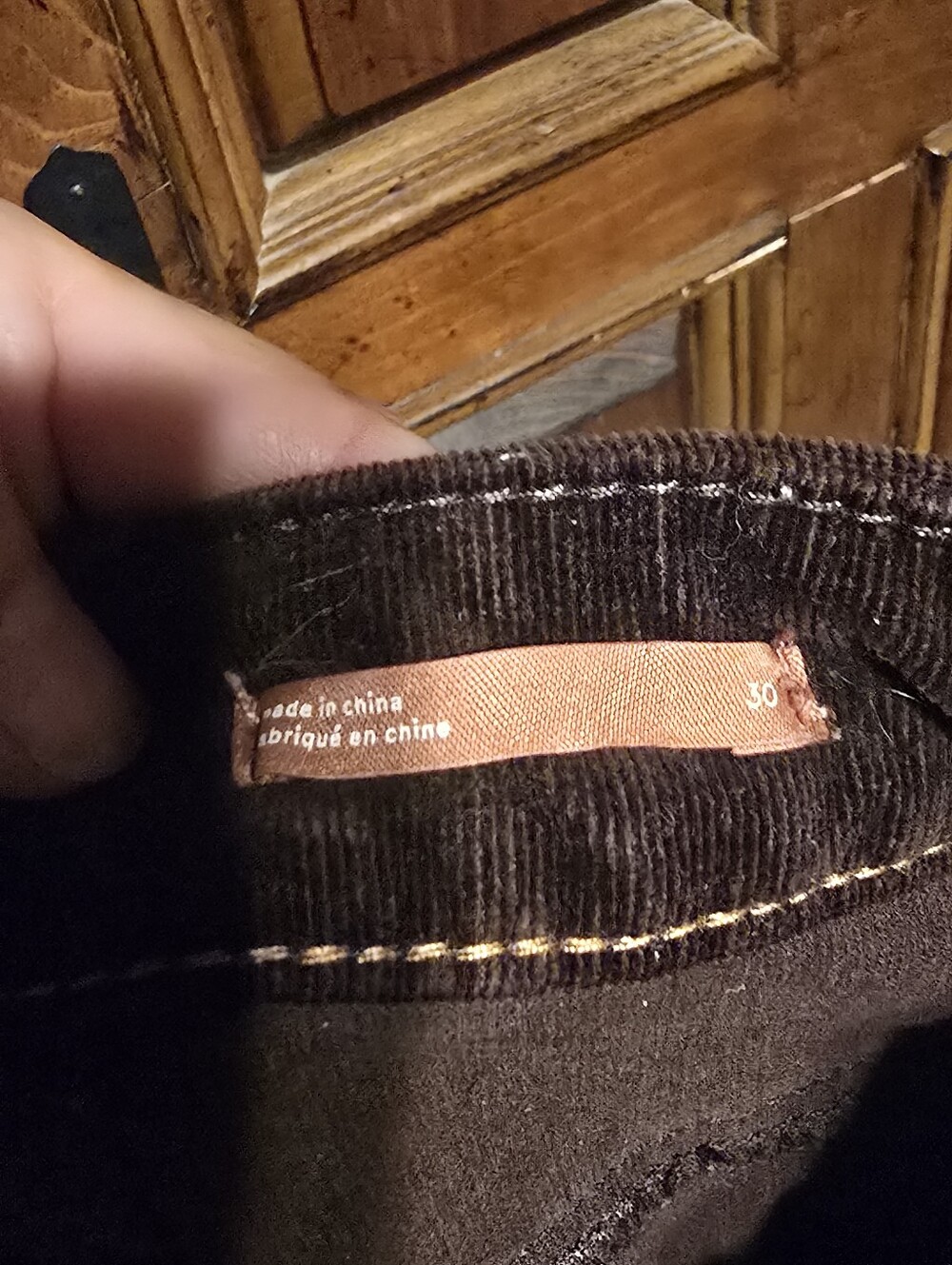 Pilcro Women’s Aubergine Corduroy Button Fly Skinny Pants Stretch Pockets Sz 30 - Picture 6 of 8